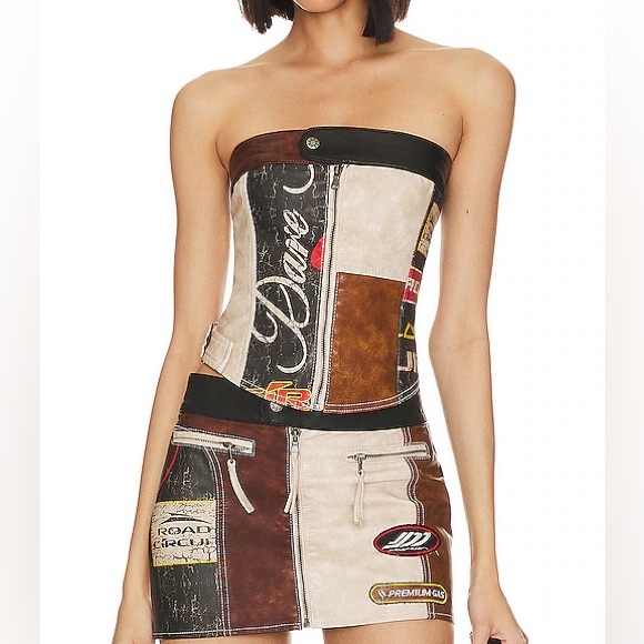 Jaded London Tops - Jaded London Daytona Vegan Leather Corset Top